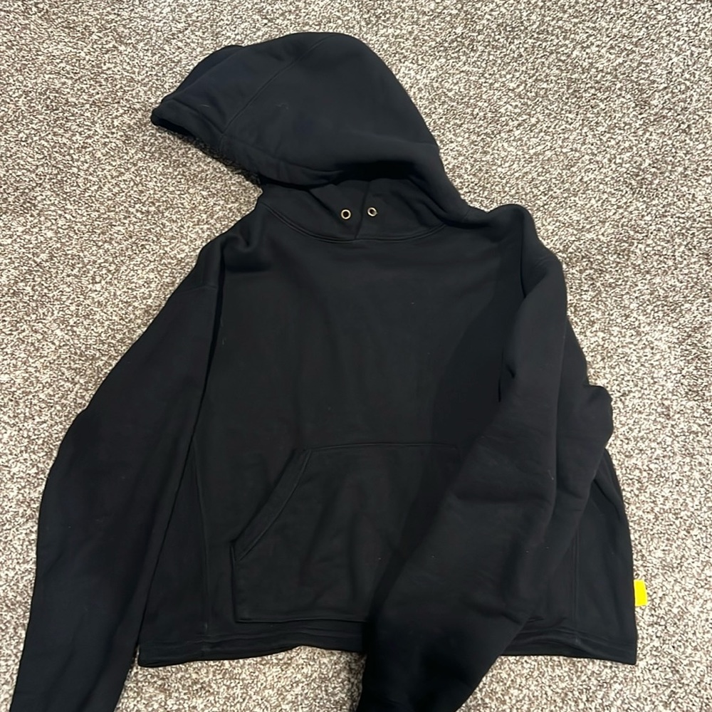 YELLOWLABEL black cropped hoodie. Worn once. Size small.